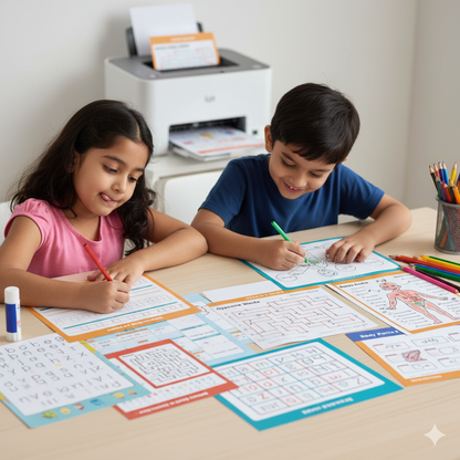 Ultimate No Screen-Time Solution: MEGA Tracing & Early Learning PDF Bundle (300+ Printable Worksheets)